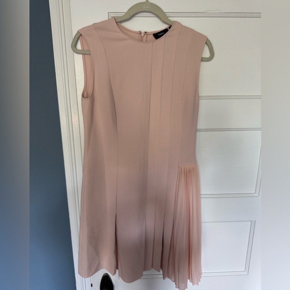 Theory sleeveless dress with pleats